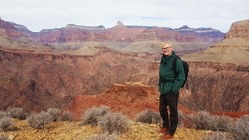 Anders Aamand fra et tidligere besøg i USA (Grand Canyon). Denne gang skal han længere østpå.