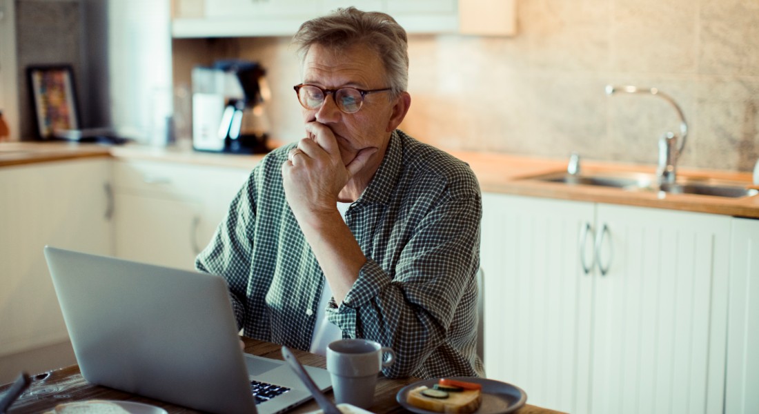 Guy working from home