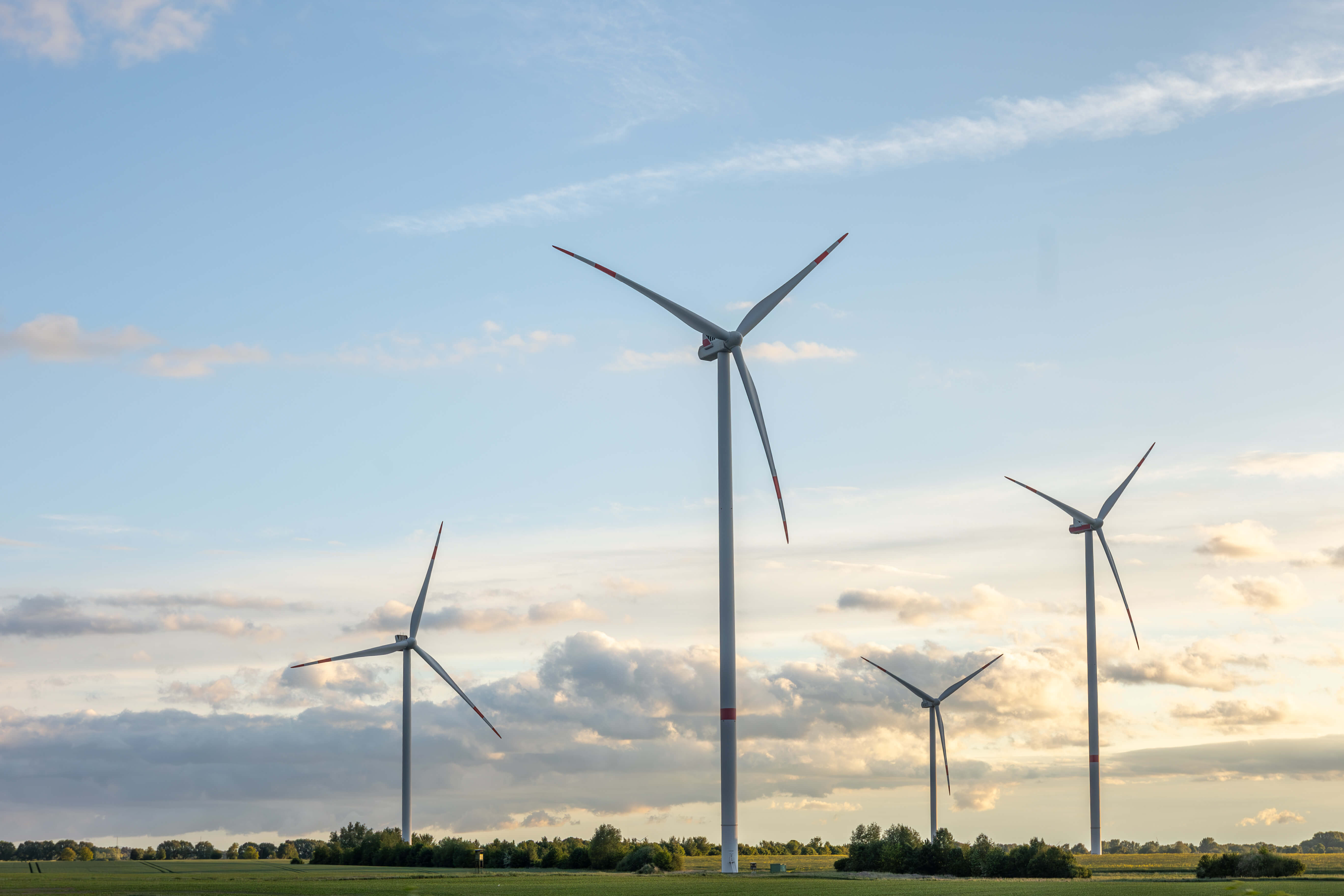 Picture of wind turbines in landscape