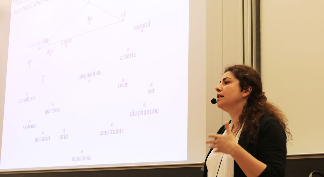 Christina Lioma at her doctoral defence on 7 June 2019.