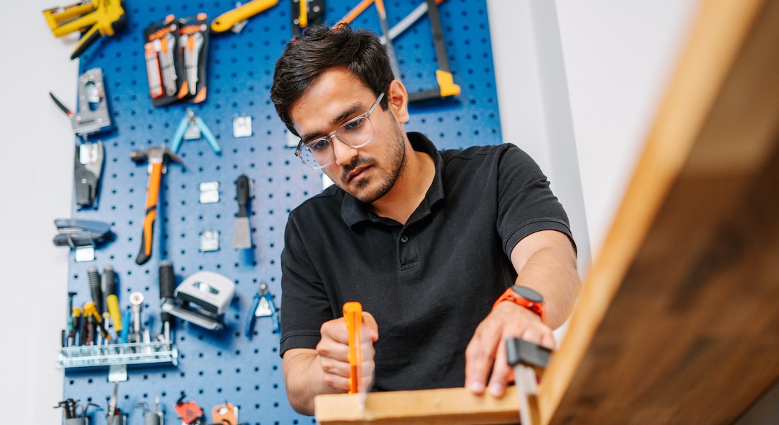 Man working with tools